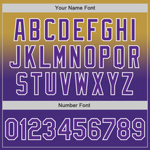 Load image into Gallery viewer, Custom Old Gold Purple-White Authentic Fade Fashion Baseball Jersey