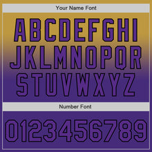 Load image into Gallery viewer, Custom Old Gold Purple-Black Authentic Fade Fashion Baseball Jersey