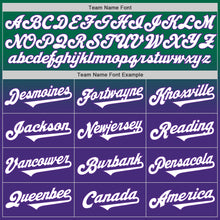 Load image into Gallery viewer, Custom Kelly Green White-Purple Authentic Fade Fashion Baseball Jersey