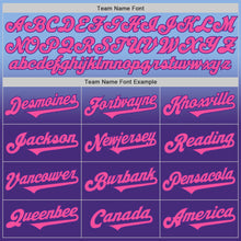 Load image into Gallery viewer, Custom Light Blue Pink-Purple Authentic Fade Fashion Baseball Jersey