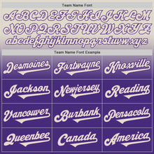 Load image into Gallery viewer, Custom Cream Purple Authentic Fade Fashion Baseball Jersey