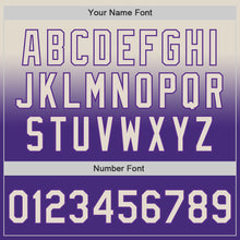 Load image into Gallery viewer, Custom Cream Purple Authentic Fade Fashion Baseball Jersey