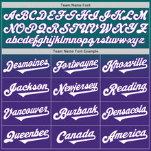 Load image into Gallery viewer, Custom Teal White-Purple Authentic Fade Fashion Baseball Jersey