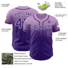 Load image into Gallery viewer, Custom Light Purple Purple-White Authentic Fade Fashion Baseball Jersey