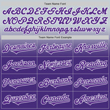 Load image into Gallery viewer, Custom Silver Purple-White Authentic Fade Fashion Baseball Jersey