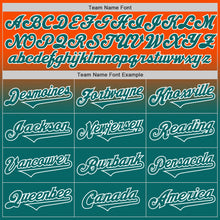 Load image into Gallery viewer, Custom Orange Teal-White Authentic Fade Fashion Baseball Jersey