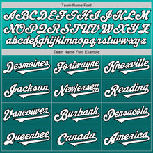 Load image into Gallery viewer, Custom Aqua White Teal-Black Authentic Fade Fashion Baseball Jersey