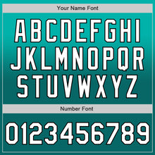 Load image into Gallery viewer, Custom Aqua White Teal-Black Authentic Fade Fashion Baseball Jersey