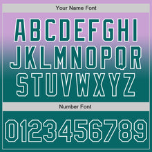 Load image into Gallery viewer, Custom Light Purple Teal-White Authentic Fade Fashion Baseball Jersey