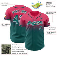 Load image into Gallery viewer, Custom Neon Pink Teal-White Authentic Fade Fashion Baseball Jersey