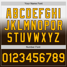 Load image into Gallery viewer, Custom White Gold-Brown Authentic Fade Fashion Baseball Jersey