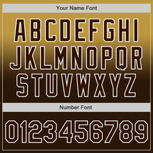 Load image into Gallery viewer, Custom Old Gold Brown-White Authentic Fade Fashion Baseball Jersey