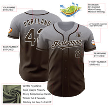 Load image into Gallery viewer, Custom Gray Brown-White Authentic Fade Fashion Baseball Jersey