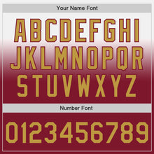 Load image into Gallery viewer, Custom White Old Gold-Crimson Authentic Fade Fashion Baseball Jersey