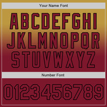 Load image into Gallery viewer, Custom Old Gold Crimson-Black Authentic Fade Fashion Baseball Jersey