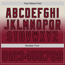 Load image into Gallery viewer, Custom Cream Crimson-Black Authentic Fade Fashion Baseball Jersey