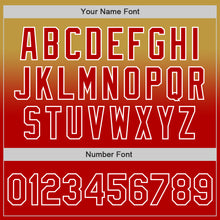 Load image into Gallery viewer, Custom Old Gold Red-White Authentic Fade Fashion Baseball Jersey