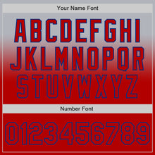 Load image into Gallery viewer, Custom Gray Red-Royal Authentic Fade Fashion Baseball Jersey