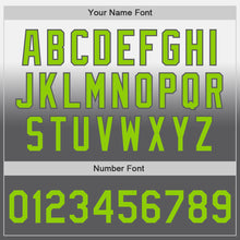 Load image into Gallery viewer, Custom White Neon Green-Steel Gray Authentic Fade Fashion Baseball Jersey