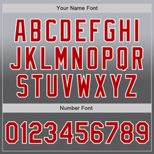 Load image into Gallery viewer, Custom Gray Red Steel Gray-White Authentic Fade Fashion Baseball Jersey