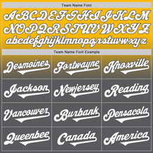 Load image into Gallery viewer, Custom Gold White-Steel Gray Authentic Fade Fashion Baseball Jersey