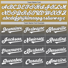 Load image into Gallery viewer, Custom Old Gold White-Steel Gray Authentic Fade Fashion Baseball Jersey