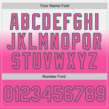 Load image into Gallery viewer, Custom White Pink-Kelly Green Authentic Fade Fashion Baseball Jersey