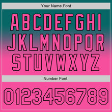 Load image into Gallery viewer, Custom Teal Pink-Black Authentic Fade Fashion Baseball Jersey