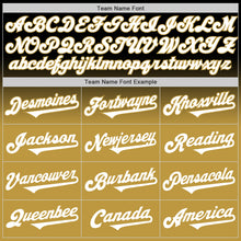 Load image into Gallery viewer, Custom Black White-Old Gold Authentic Fade Fashion Baseball Jersey