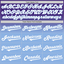 Load image into Gallery viewer, Custom Purple White-Light Blue Authentic Fade Fashion Baseball Jersey