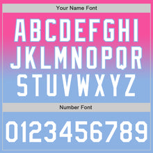 Load image into Gallery viewer, Custom Pink White-Light Blue Authentic Fade Fashion Baseball Jersey