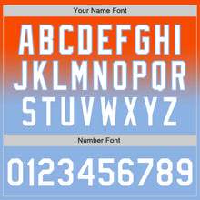Load image into Gallery viewer, Custom Orange White-Light Blue Authentic Fade Fashion Baseball Jersey