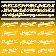 Load image into Gallery viewer, Custom Black White-Gold Authentic Fade Fashion Baseball Jersey