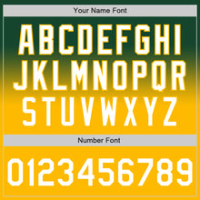 Load image into Gallery viewer, Custom Green White-Gold Authentic Fade Fashion Baseball Jersey
