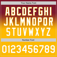 Load image into Gallery viewer, Custom Crimson White-Gold Authentic Fade Fashion Baseball Jersey