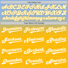 Load image into Gallery viewer, Custom Light Blue White-Gold Authentic Fade Fashion Baseball Jersey