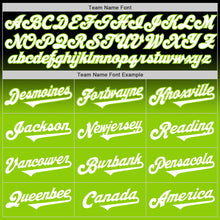 Load image into Gallery viewer, Custom Black White-Neon Green Authentic Fade Fashion Baseball Jersey