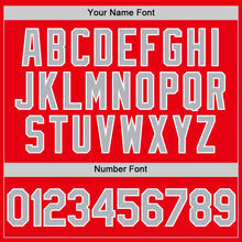 Load image into Gallery viewer, Custom Fire Red Gray-White Authentic Baseball Jersey