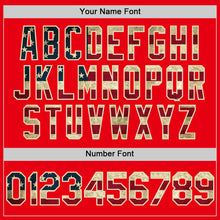 Load image into Gallery viewer, Custom Fire Red Vintage USA Flag-Cream Authentic Baseball Jersey