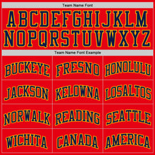 Load image into Gallery viewer, Custom Fire Red Navy-Gold Authentic Basketball Jersey