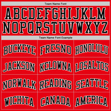 Load image into Gallery viewer, Custom Fire Red Black-White Authentic Basketball Jersey