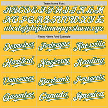 Load image into Gallery viewer, Custom Gold White-Green Mesh Authentic Throwback Baseball Jersey