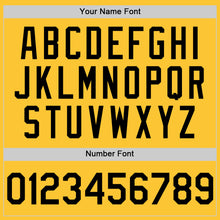 Load image into Gallery viewer, Custom Gold Black Mesh Authentic Throwback Baseball Jersey