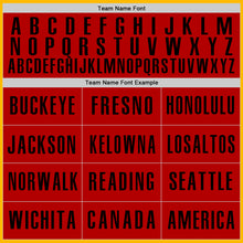 Load image into Gallery viewer, Custom Gold Red-Black Authentic Baseball Jersey