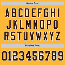 Load image into Gallery viewer, Custom Gold Brown-White Mesh Authentic Throwback Football Jersey