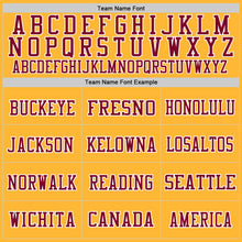 Load image into Gallery viewer, Custom Gold Maroon-White Mesh Authentic Throwback Football Jersey