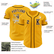Load image into Gallery viewer, Custom Gold Brown-White Authentic Baseball Jersey