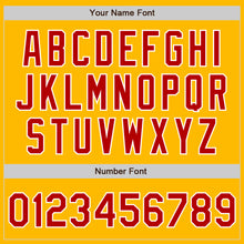 Load image into Gallery viewer, Custom Gold Red-White Authentic Baseball Jersey