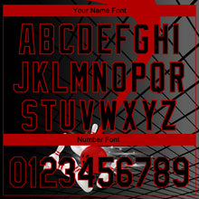 Load image into Gallery viewer, Custom Black Red 3D Pattern Design Bowling Performance Polo Shirt