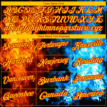 Load image into Gallery viewer, Custom Red Yellow 3D Pattern Design Flame Performance Golf Polo Shirt